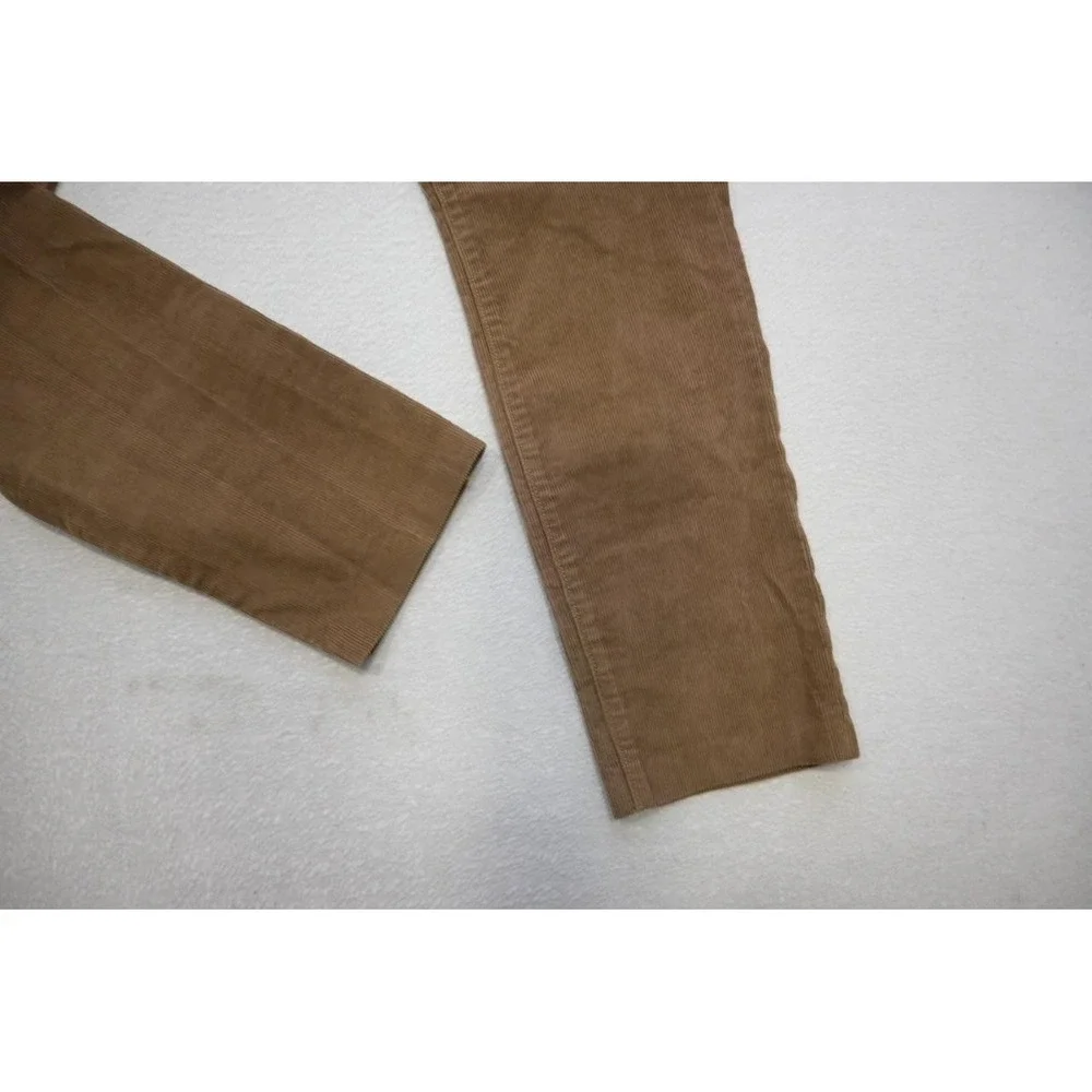 J Crew Flex Slim Fit‎ Corduroy Pants Brown Flat Chino Mens Size 30 x 28(Altered)
